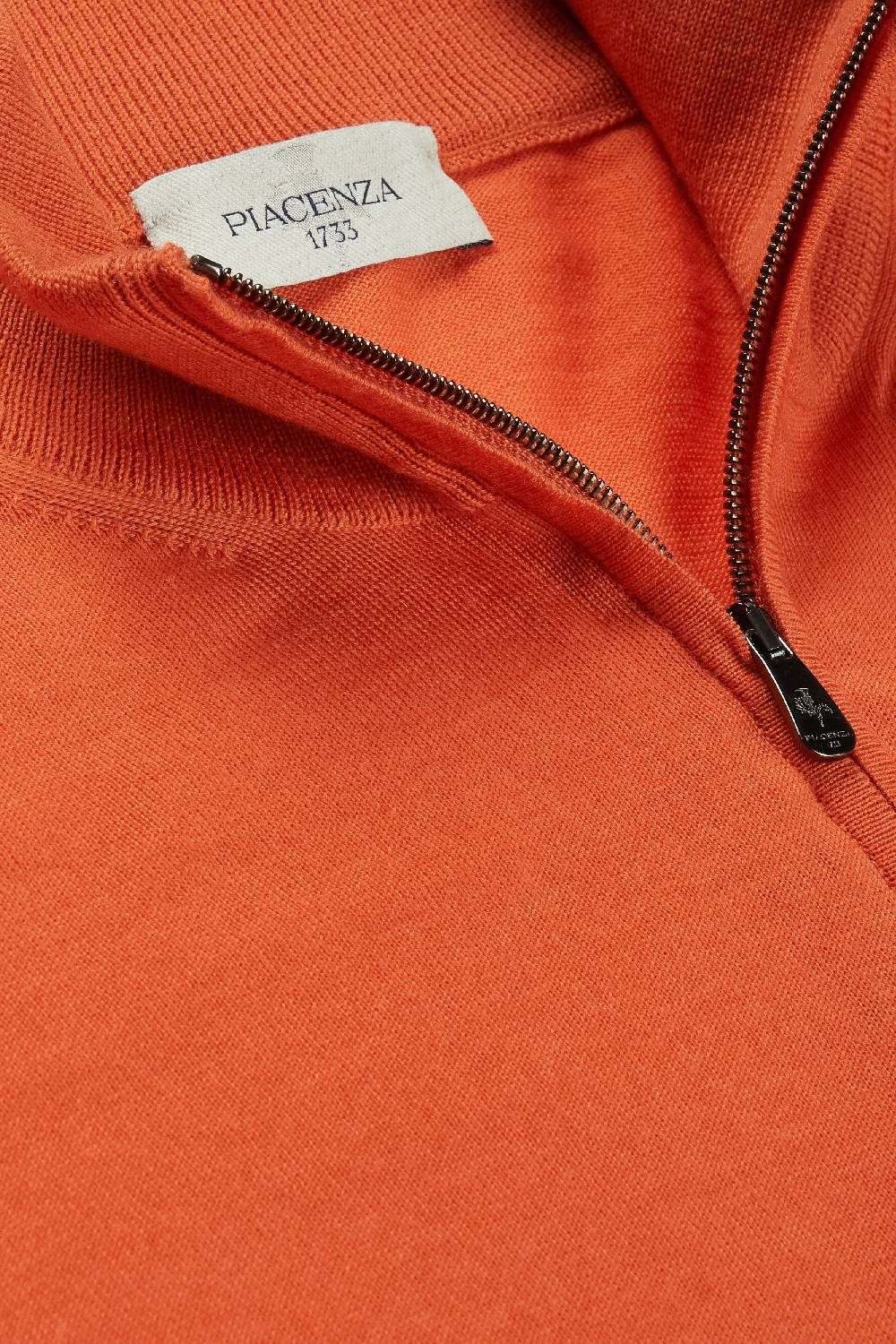 Piacenza 1733 Lupetto zip arancione Nuova