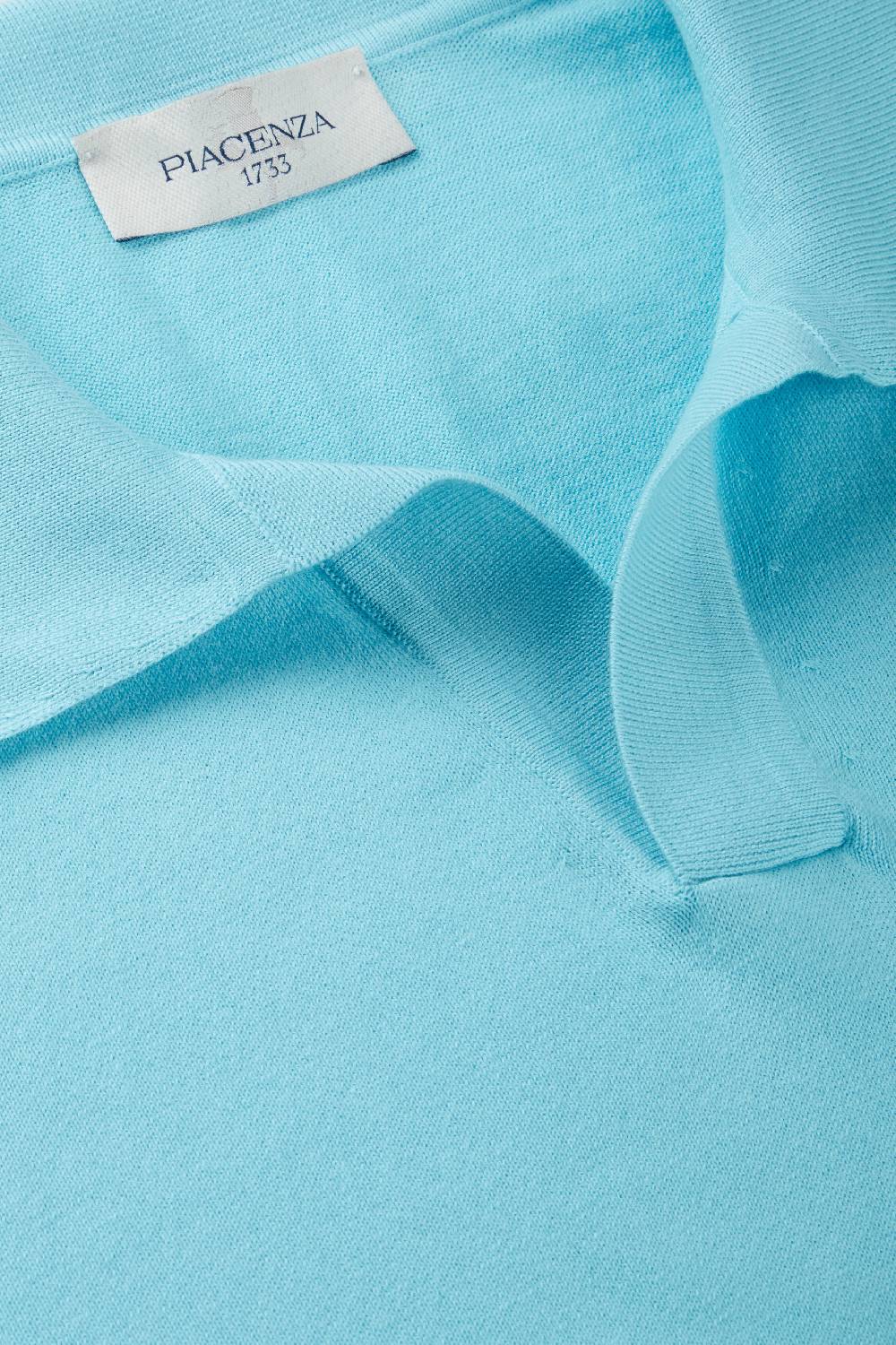 Piacenza 1733 Polo azzurra maniche corte Moda
