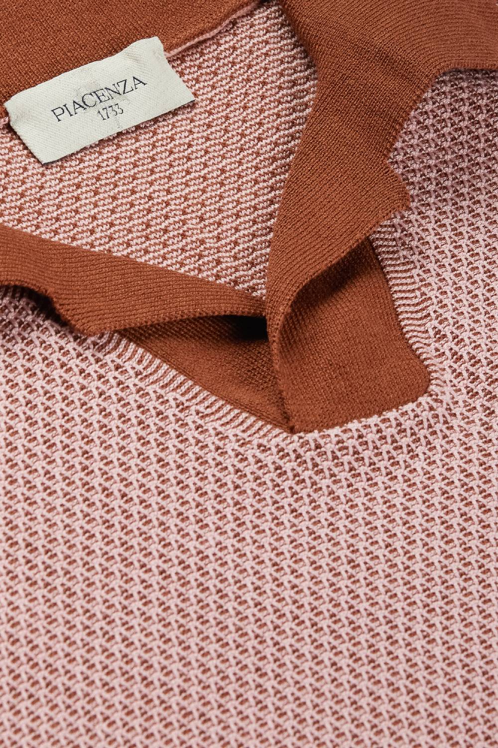 Piacenza 1733 Polo two tone slip rosa Only for today