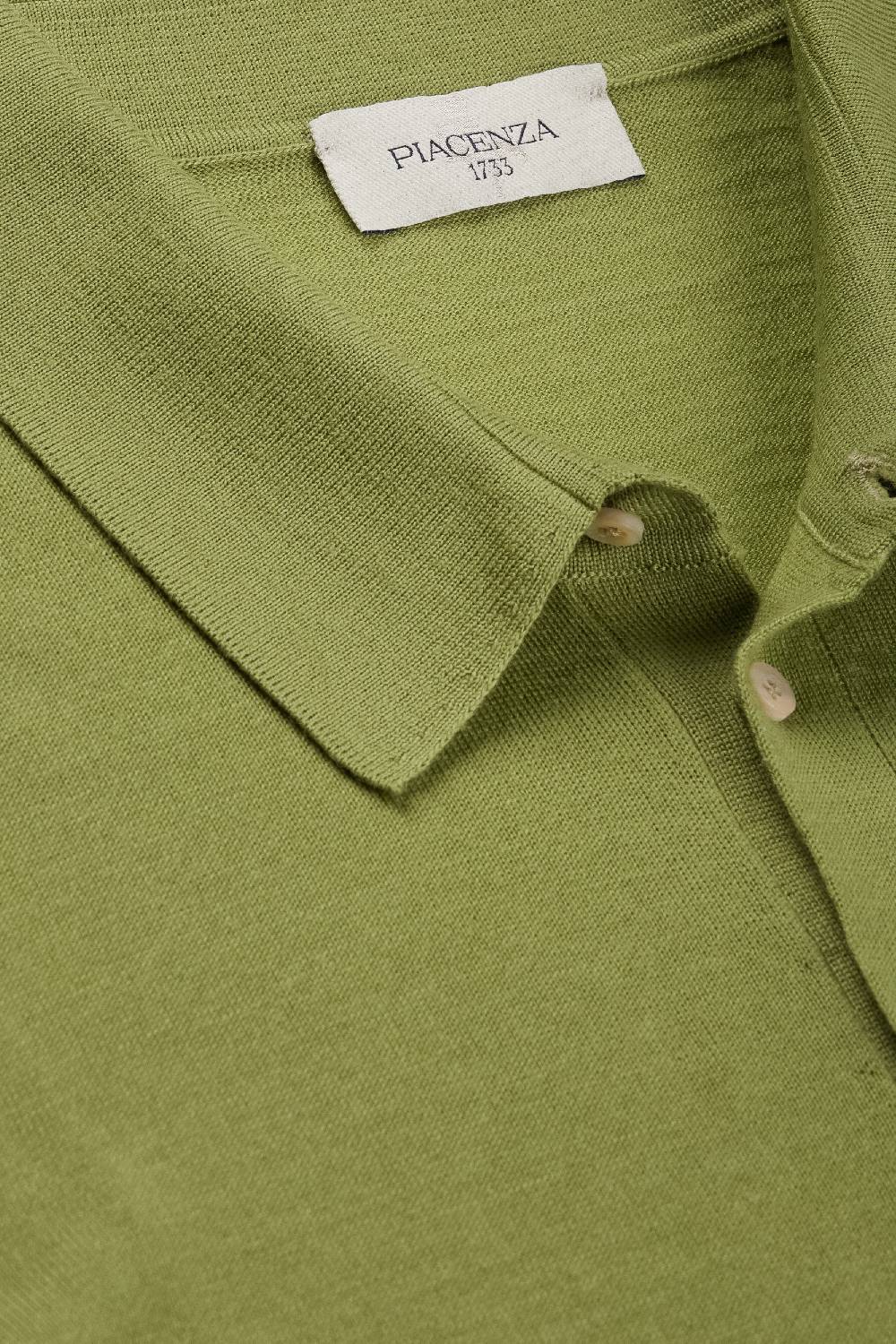 Piacenza 1733 Polo maniche lunghe verde Qualità Garantita