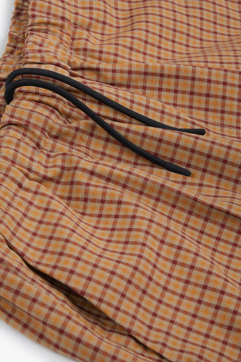Piacenza 1733 Bermuda micro check cammello e bordeaux Sottocosto