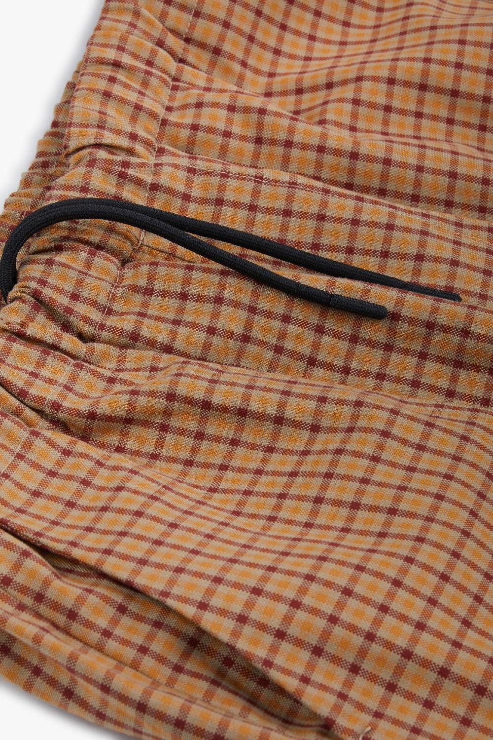 Piacenza 1733 Pantalone micro check cammello e bordeaux Offerta
