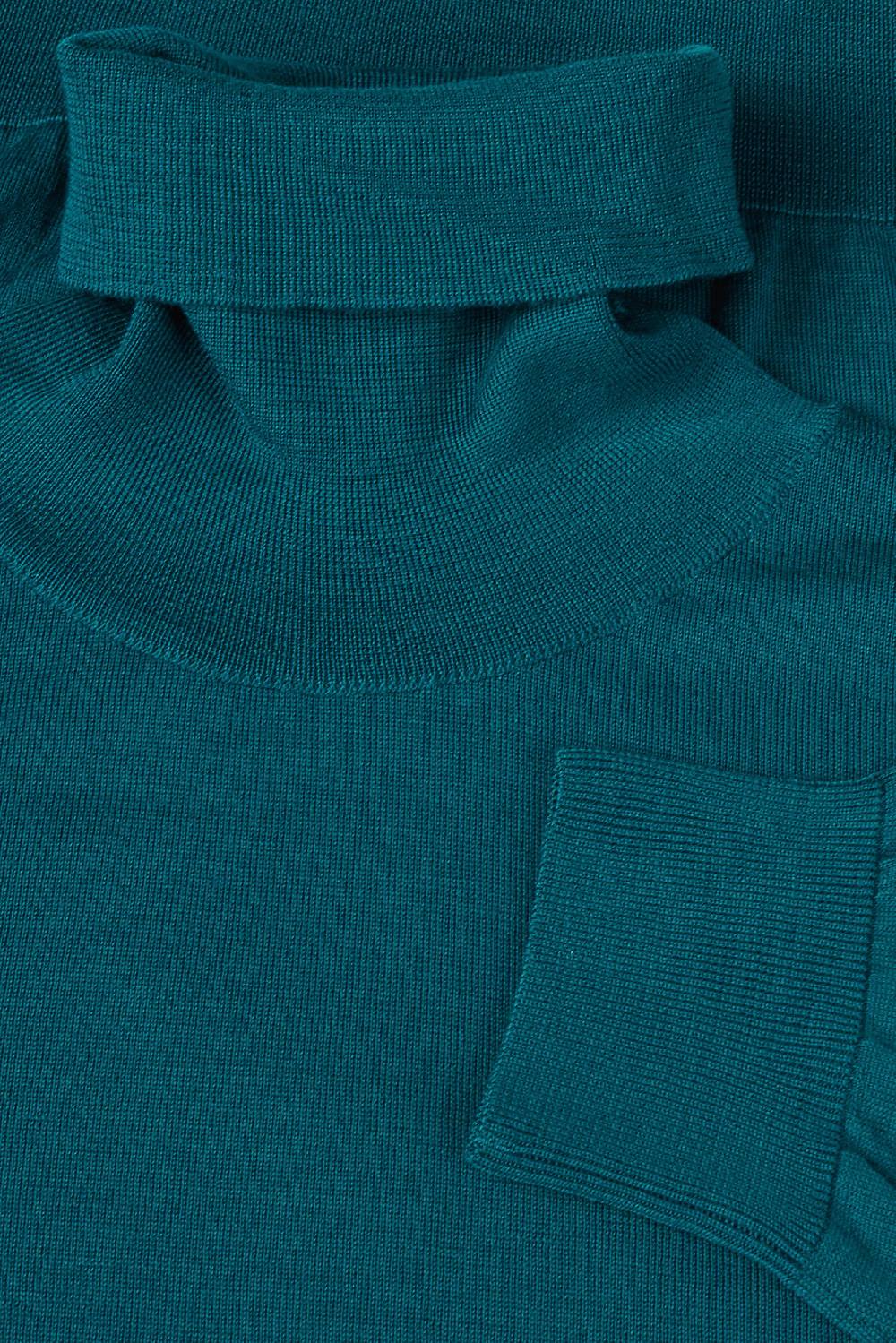 Piacenza 1733 Dolcevita lana merino super fine petrolio Vendite Flash
