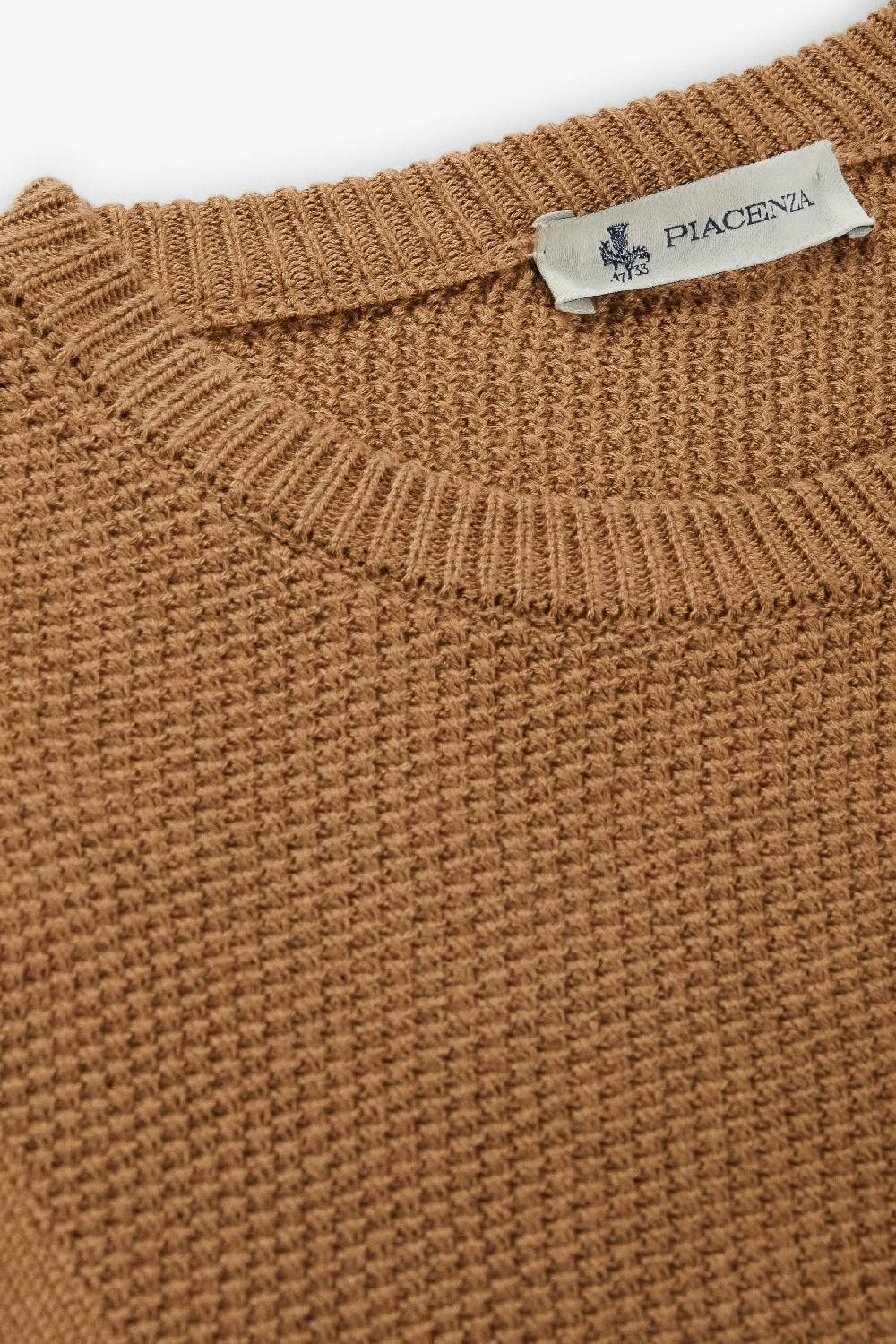 Piacenza 1733 Maglione rice stitch nocciola Promozione Limitata