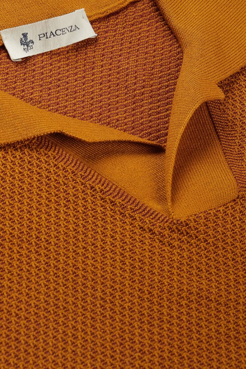 Piacenza 1733 Polo two tone slip senape Fino Al -60%