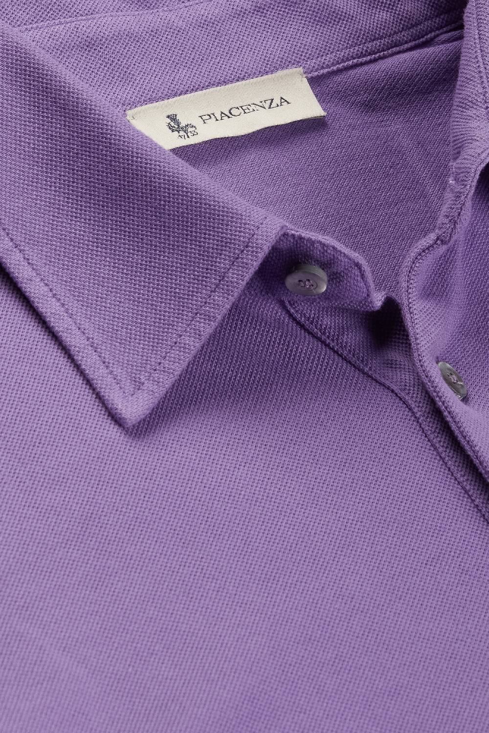 Piacenza 1733 Polo piquet maniche lunghe lavanda Presa