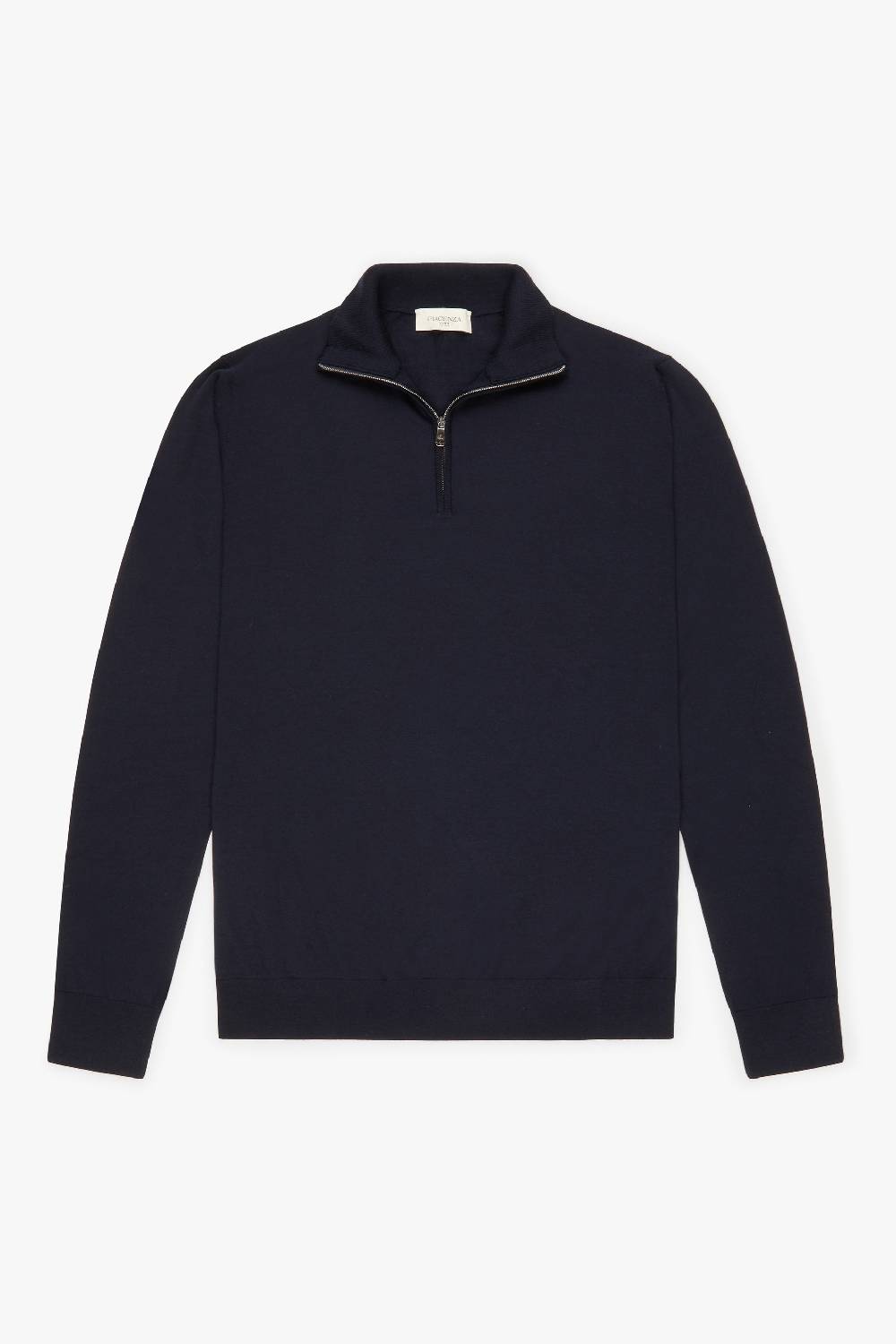 Piacenza 1733 Lupetto Zip lana merino super fine blu Presa