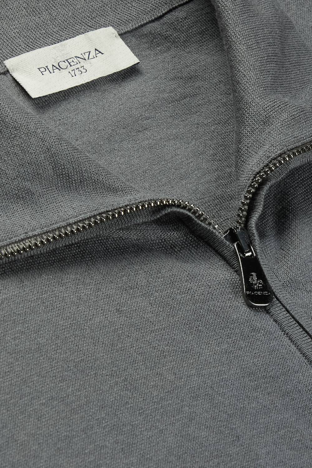 Piacenza 1733 Cardigan full zip grigio scuro Offerte