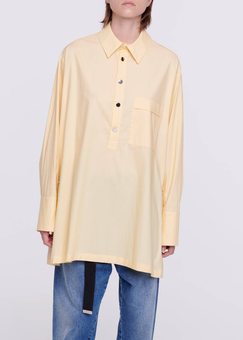 Plan C CAMICIA IN COTONE COLOR ZABAIONE Spedizione Gratuita