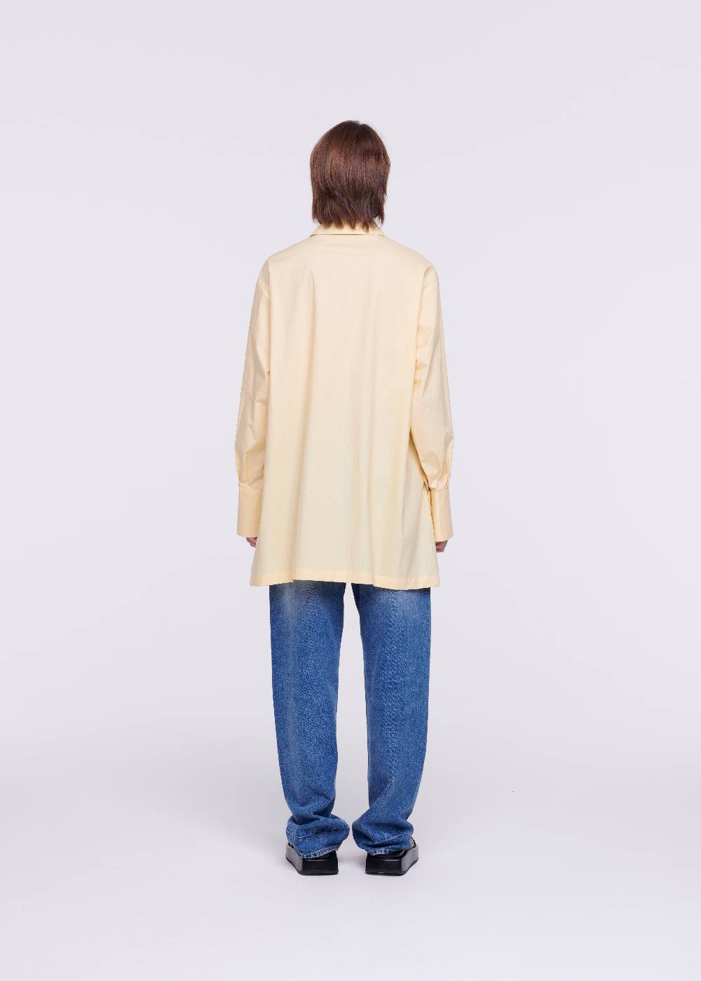 Plan C CAMICIA IN COTONE COLOR ZABAIONE Spedizione Gratuita