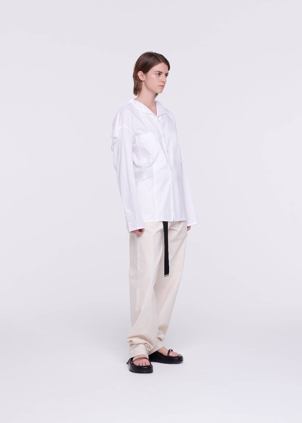 Plan C CAMICIA BIANCA CON STRUTTURA QUADRATA Pezzi Unici