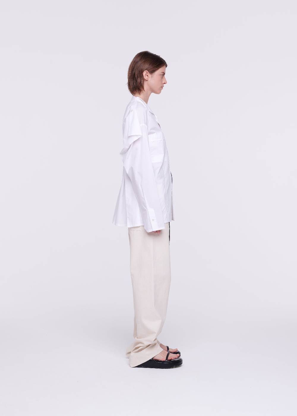 Plan C CAMICIA BIANCA CON STRUTTURA QUADRATA Pezzi Unici