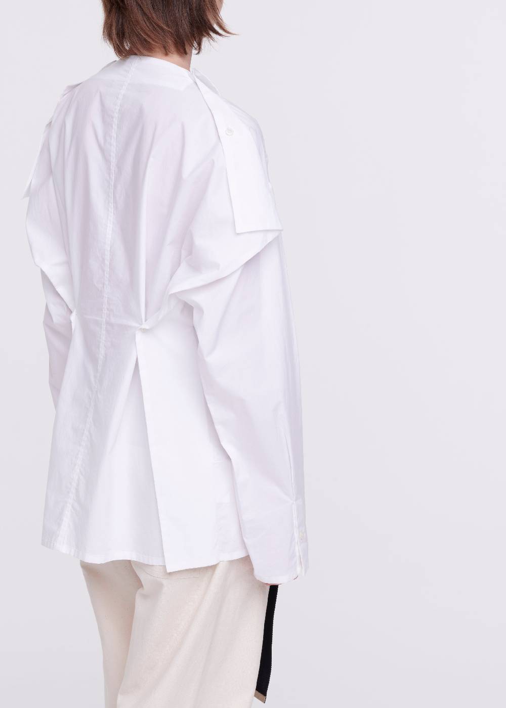 Plan C CAMICIA BIANCA CON STRUTTURA QUADRATA Pezzi Unici