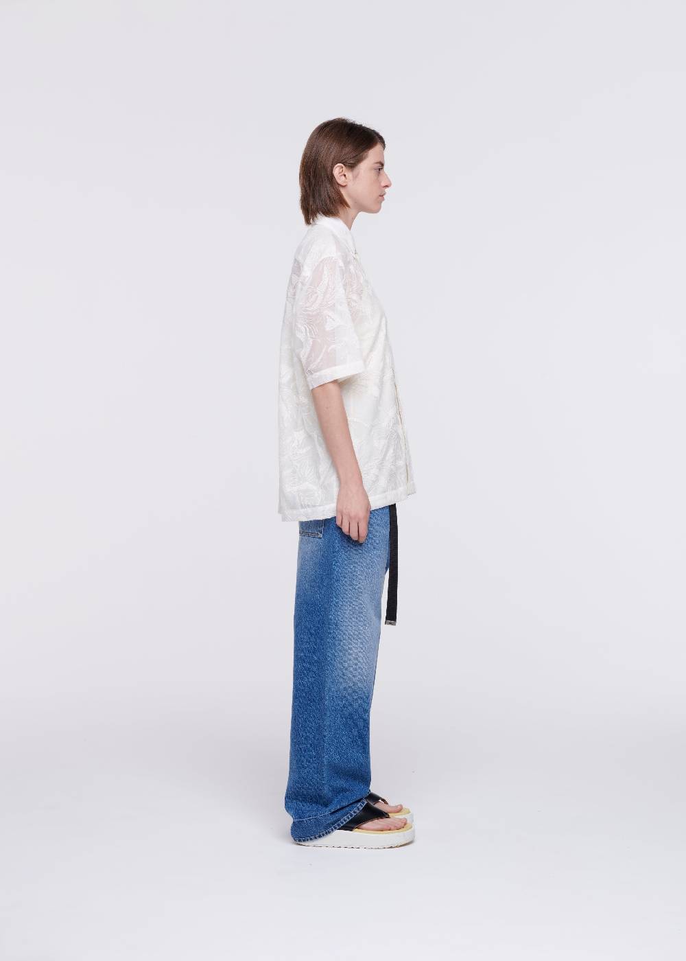 Plan C CAMICIA IN COTONE RICAMATA A FIORI Qualità Garantita
