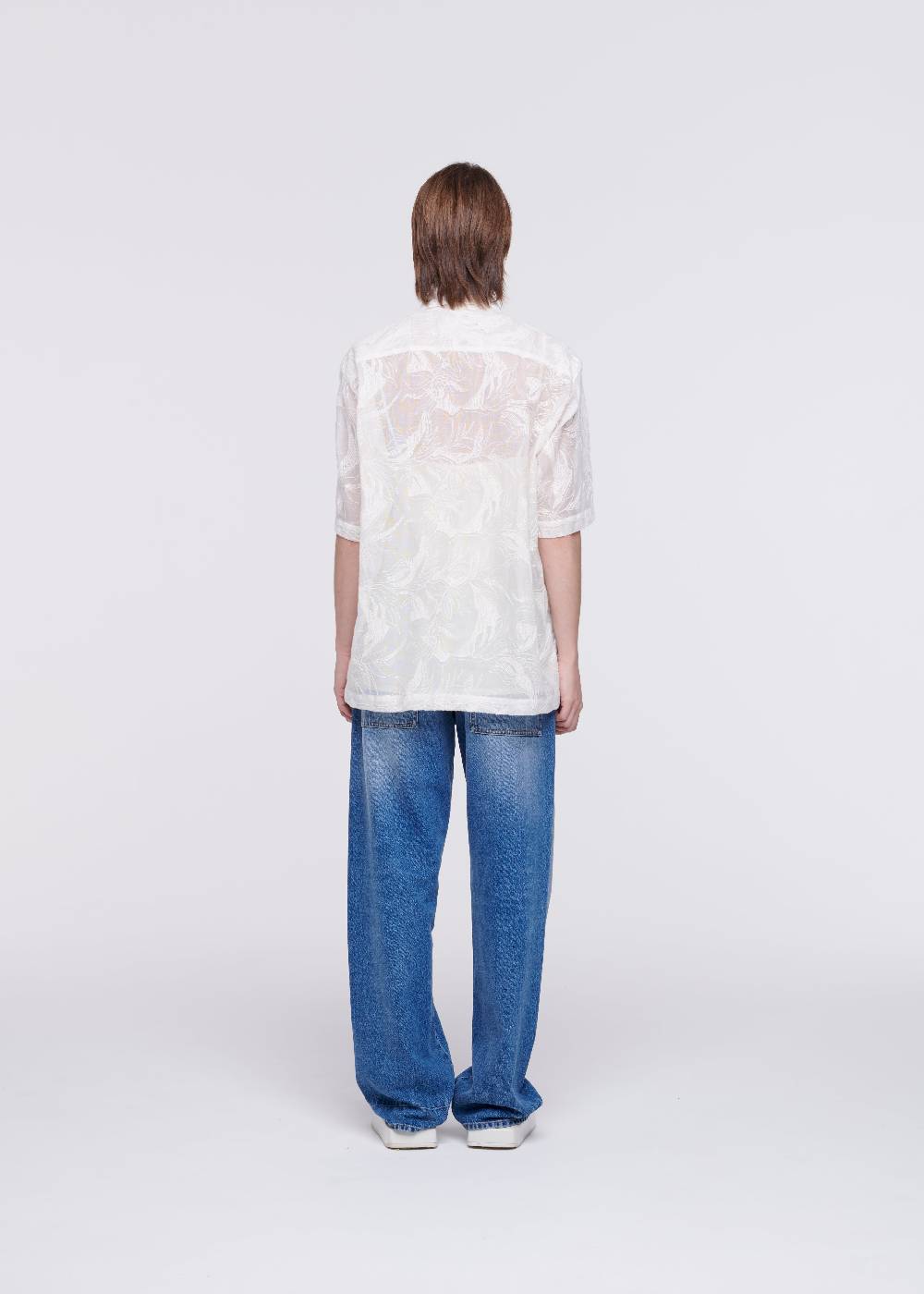 Plan C CAMICIA IN COTONE RICAMATA A FIORI Qualità Garantita