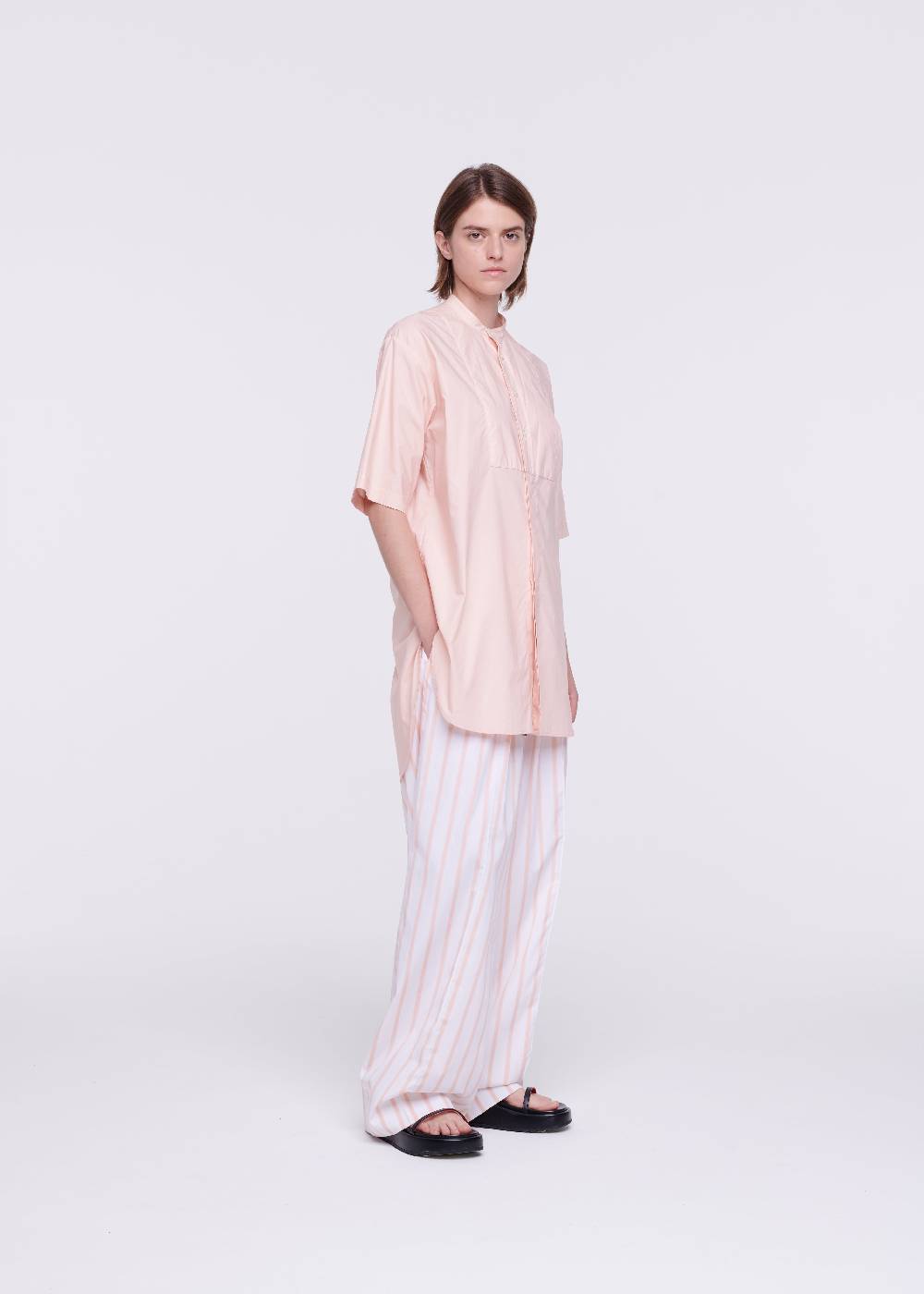 Plan C CAMICIA IN POPELINE IN COTONE ROSA Acquista Ora