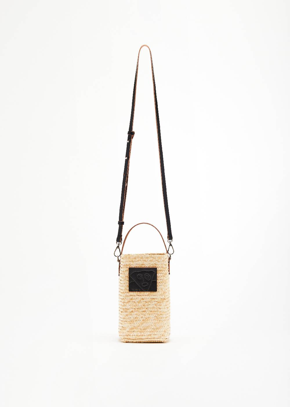 Plan C POUCH IN PAGLIA FIORENTINA "PILI E BIANCA" Fino Al -60%