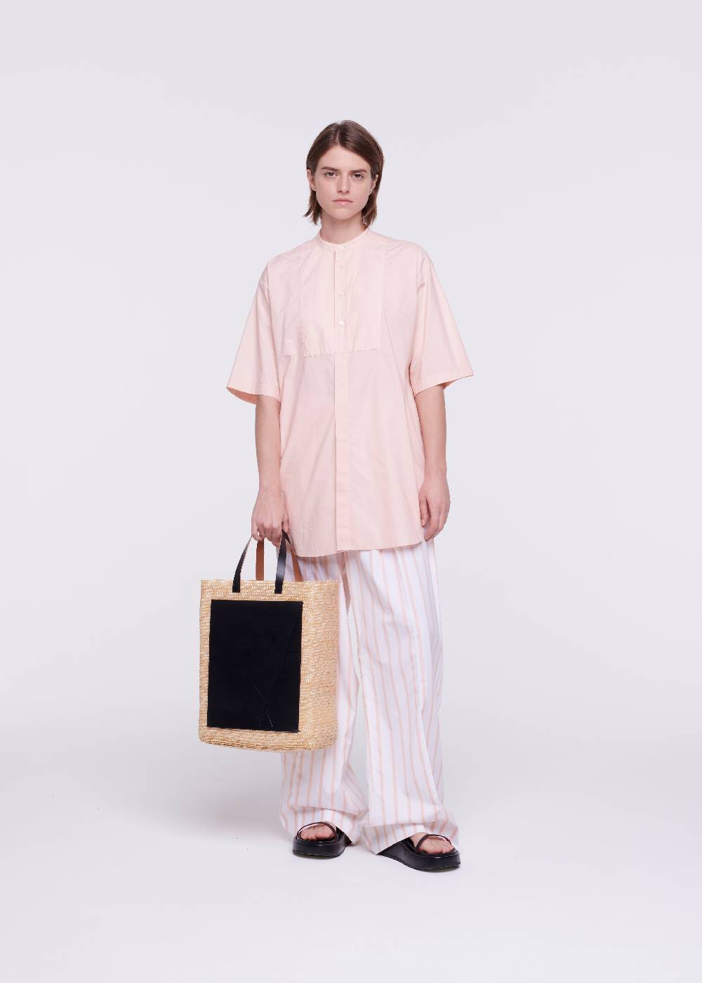 Plan C BORSA IN PAGLIA FIORENTINA "PILI E BIANCA" Shopping Online