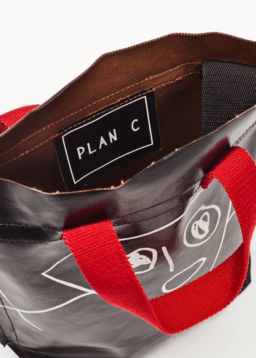 Plan C SHOPPER NERA "PILI E BIANCA" MINI Convenienza