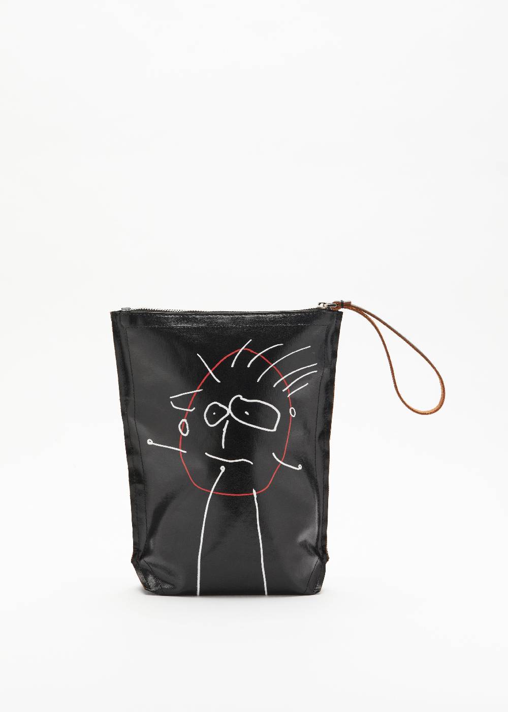 Plan C POCHETTE NERA "PILI E BIANCA" Presa