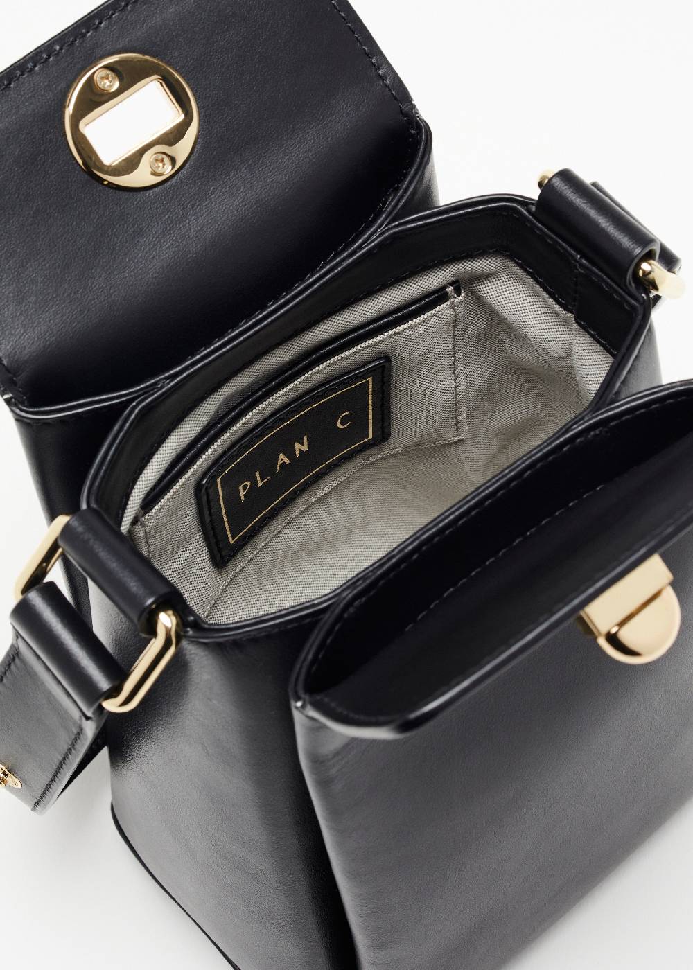 Plan C CAMERA BAG FOLDED NERA Saldi