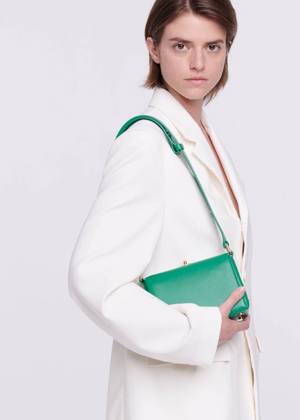 Plan C BORSA MINI FOLDED SMERALDO Vendita Calda