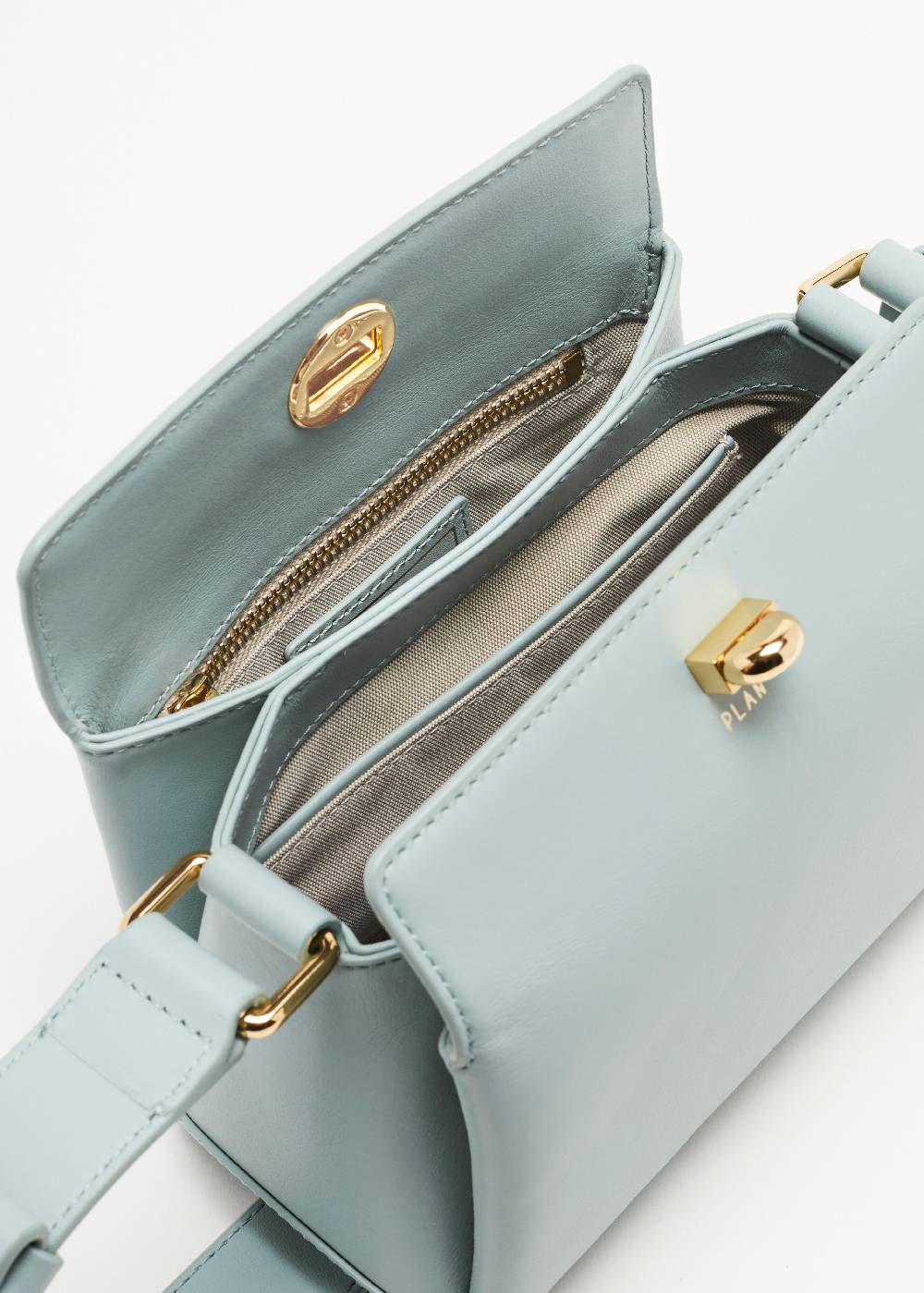 Plan C BORSA MINI FOLDED CELESTE Vendite Flash