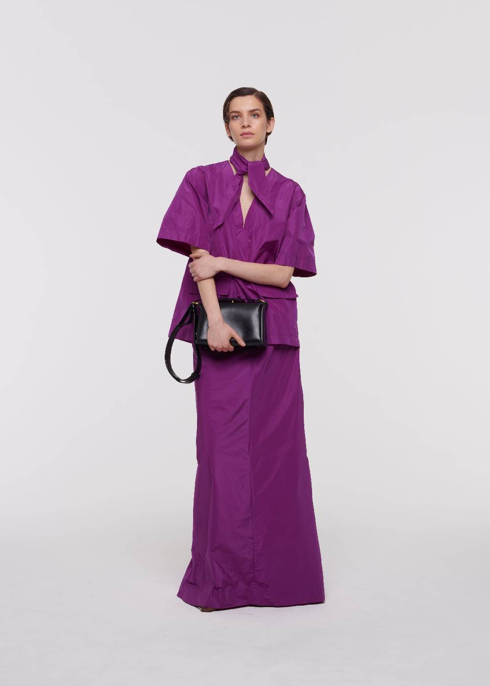 Plan C BORSA MEDIA FOLDED NERA In Saldo