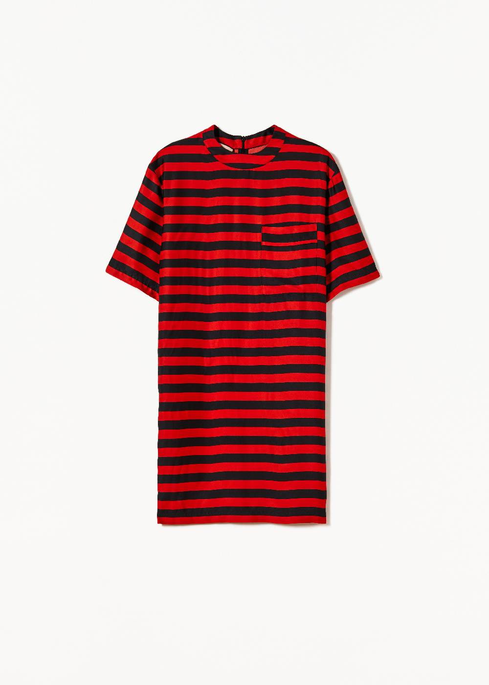 Plan C MINI ABITO A RIGHE IN RASO Moda