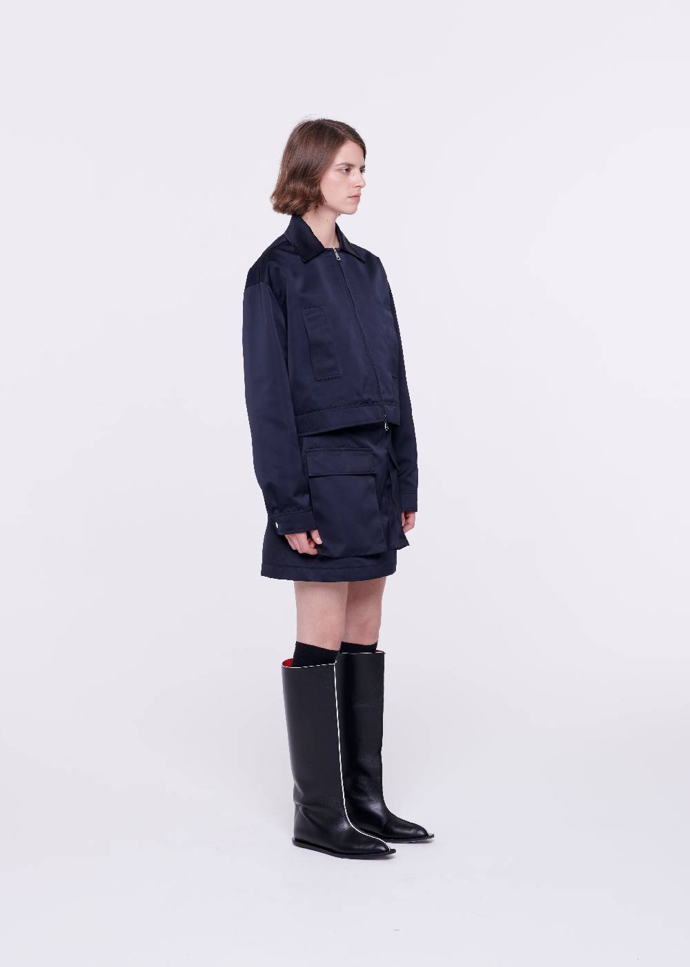 Plan C GIACCA BLU IN DUCHESSE Nuovo