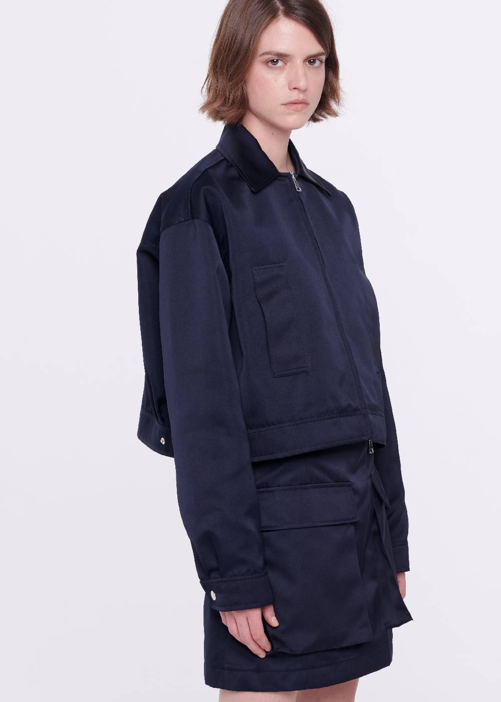 Plan C GIACCA BLU IN DUCHESSE Nuovo