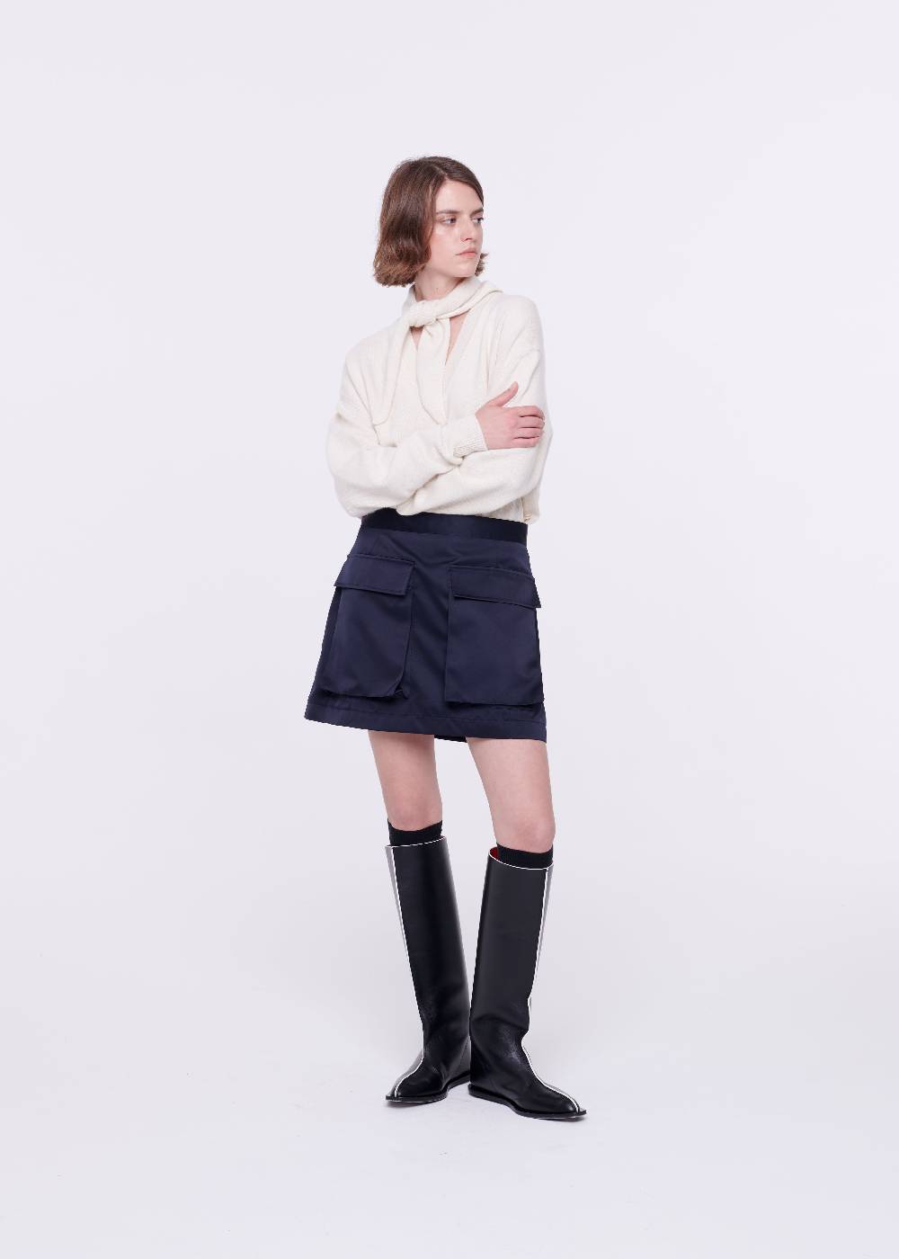 Plan C MINIGONNA BLU IN DUCHESSE Offerta esclusiva