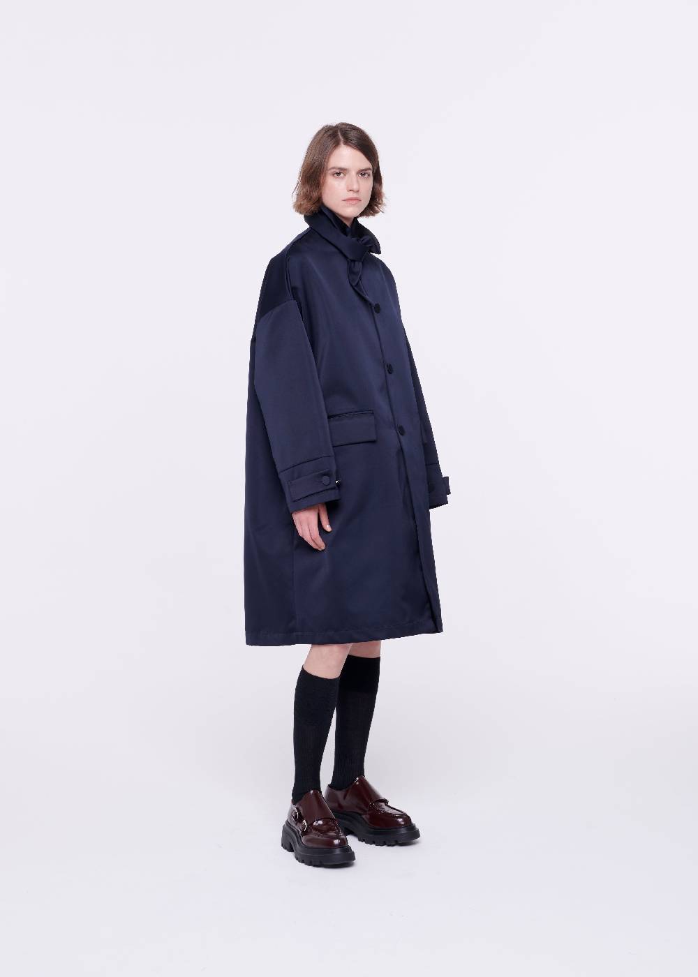 Plan C CAPPOTTO BLU IN DUCHESSE Vendita