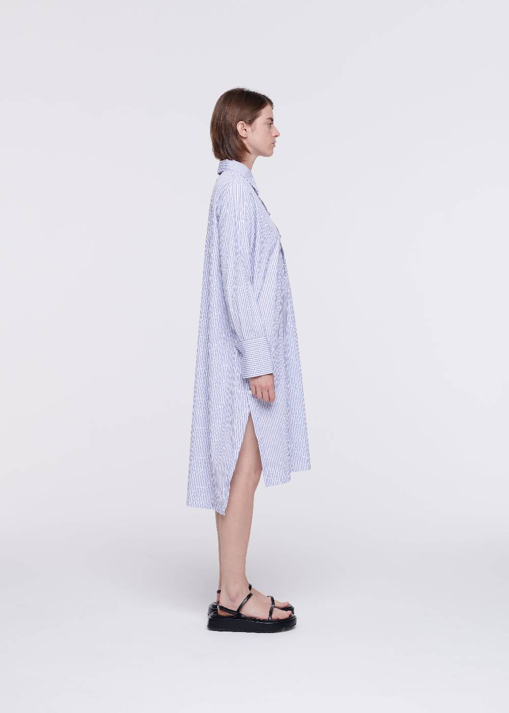 Plan C ABITO CAMICIA A RIGHE IN COTONE Soddisfazione Garantita