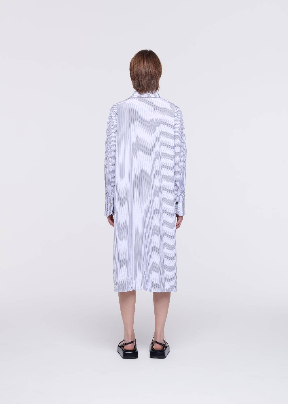 Plan C ABITO CAMICIA A RIGHE IN COTONE Soddisfazione Garantita