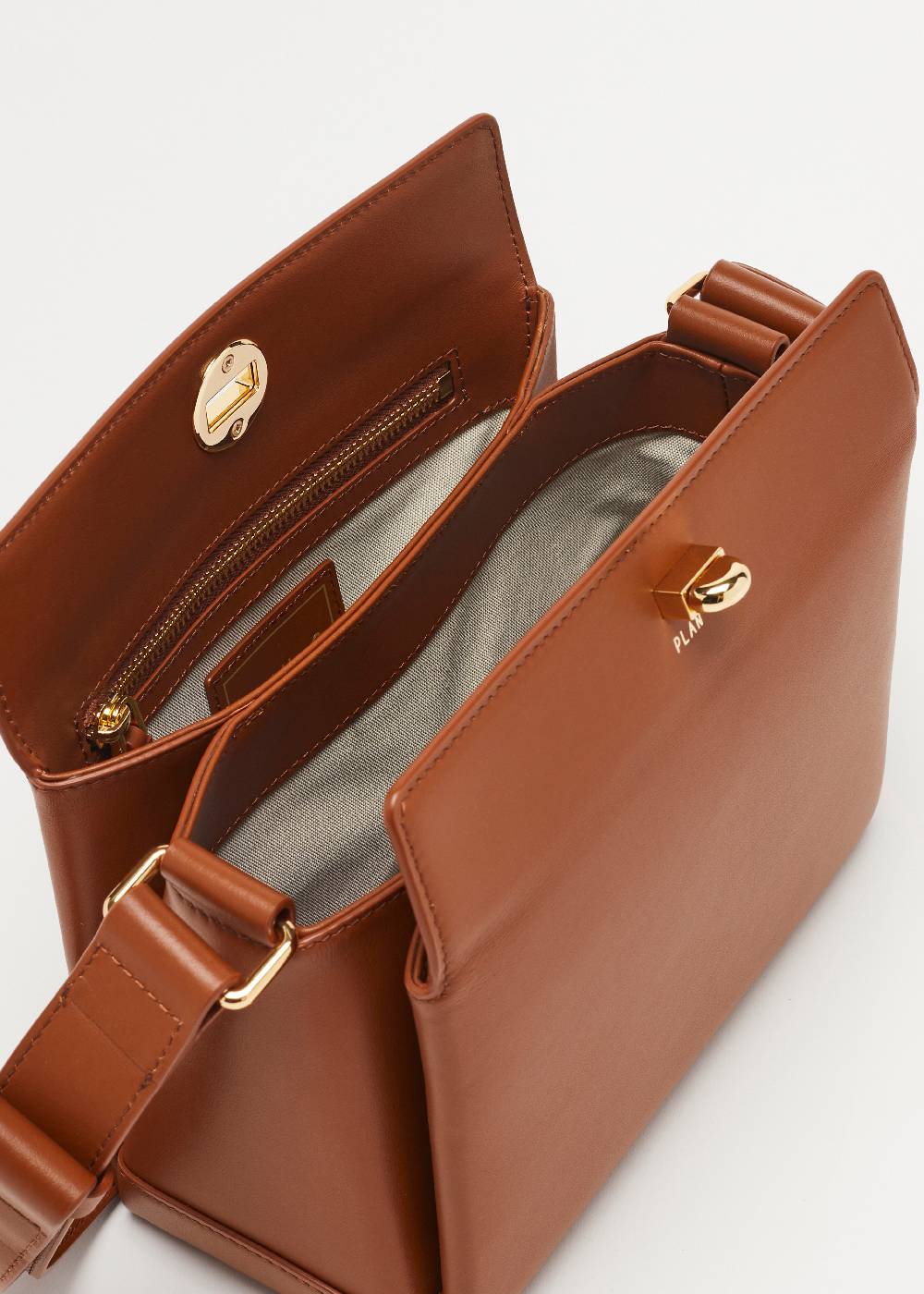 Plan C BORSA MEDIA FOLDED TABACCO Fino Al -60%