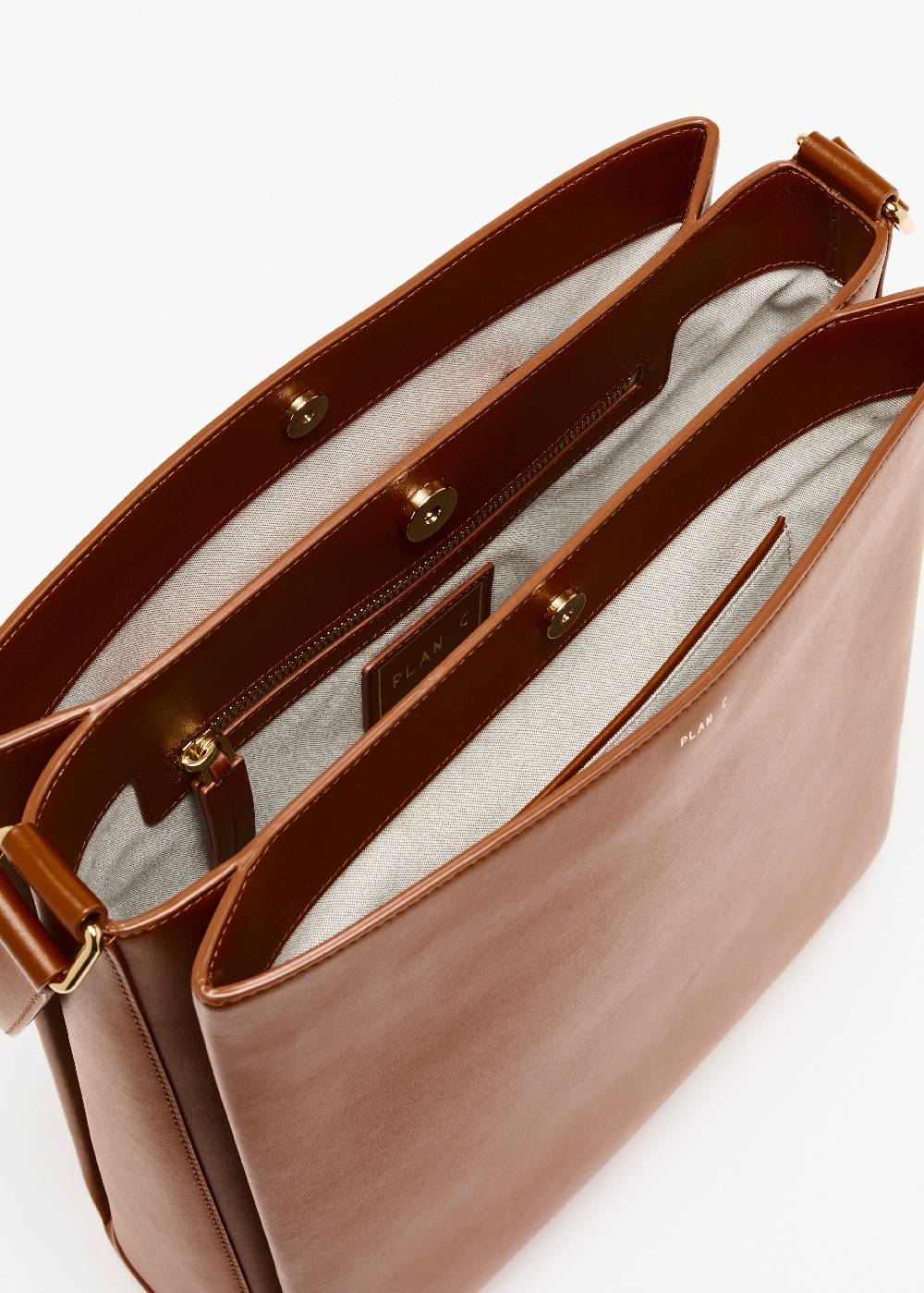 Plan C BORSA TOTE FOLDED TABACCO Shopping Online