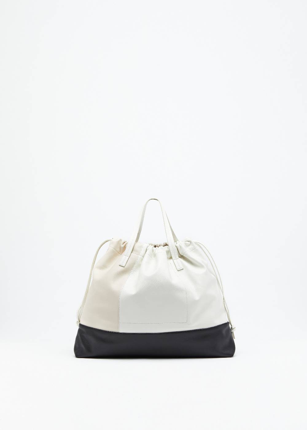 Plan C BORSA CON COULISSE IN NAPPA COLOR BLOCK Sottocosto