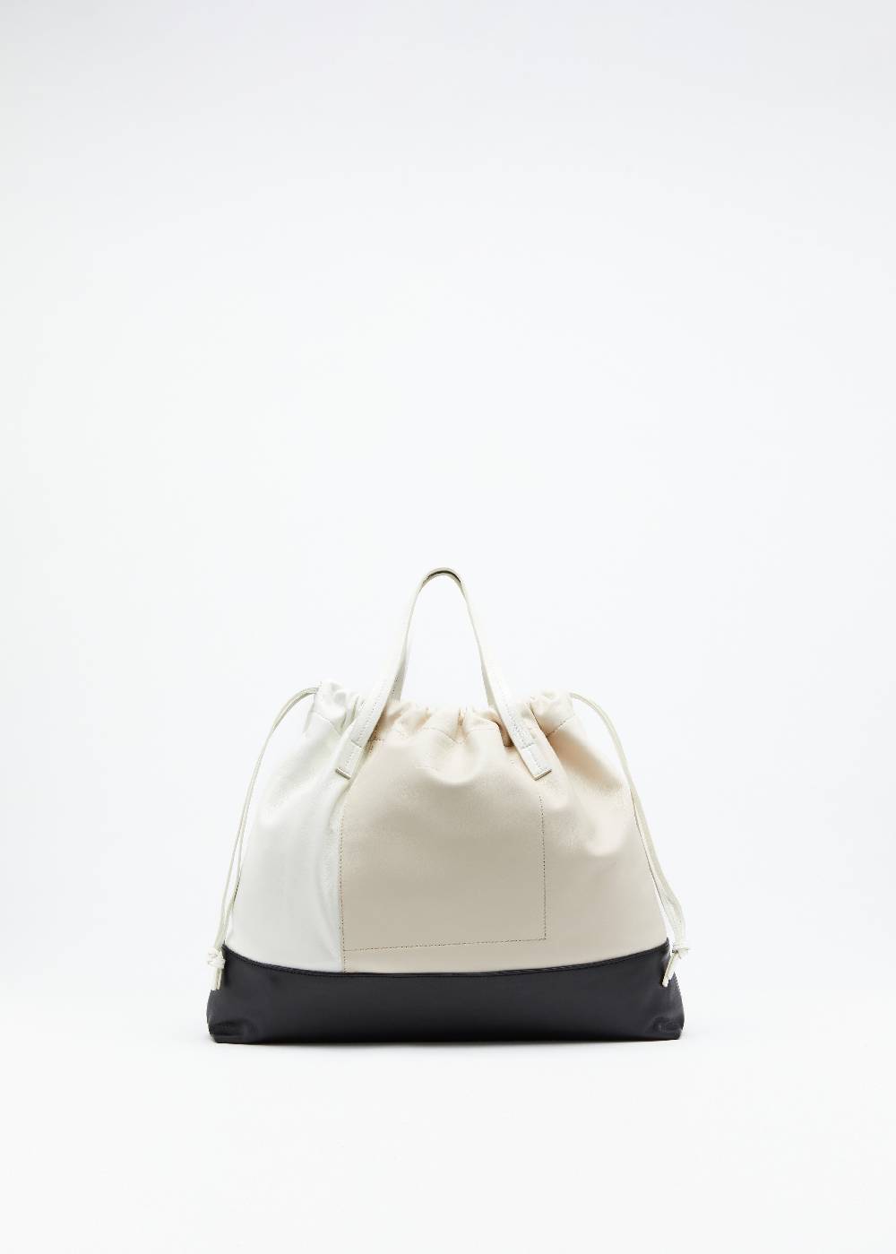 Plan C BORSA CON COULISSE IN NAPPA COLOR BLOCK Sottocosto