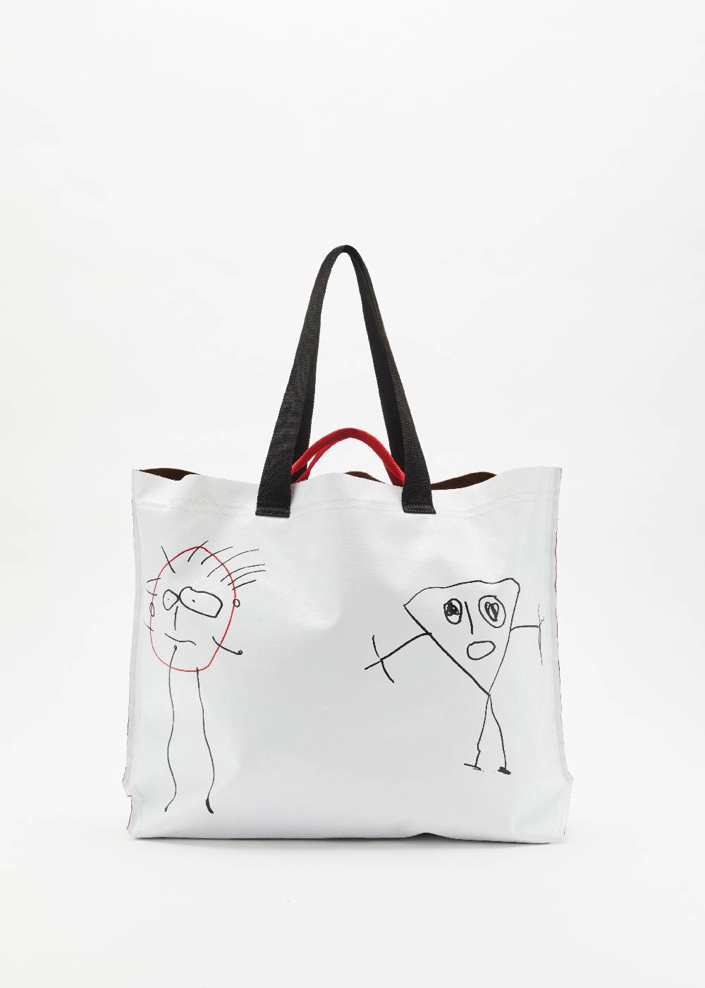 Plan C SHOPPER BIANCA "PILI E BIANCA" GRANDE Sconto