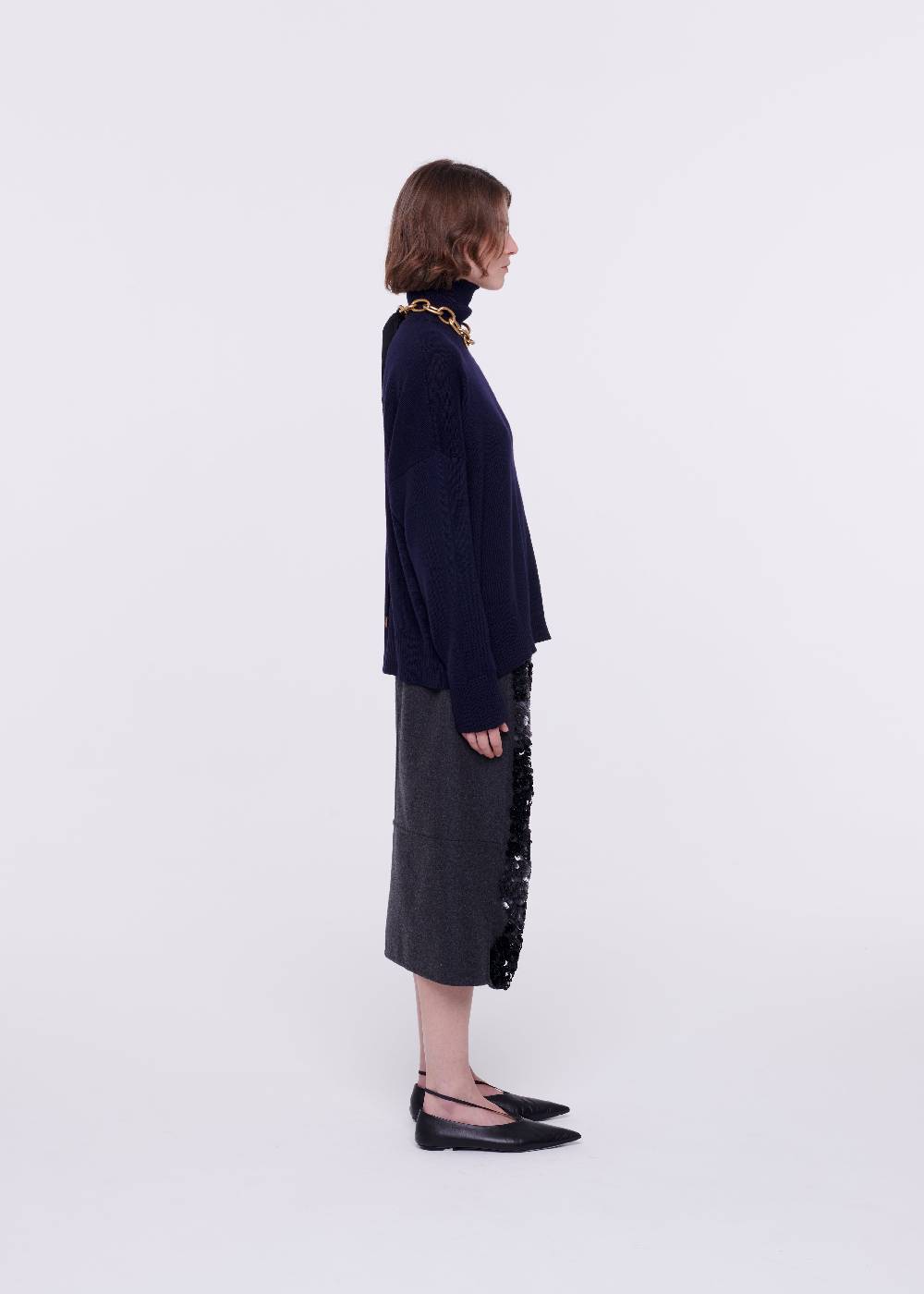 Plan C DOLCEVITA BLU IN LANA MERINO Outlet