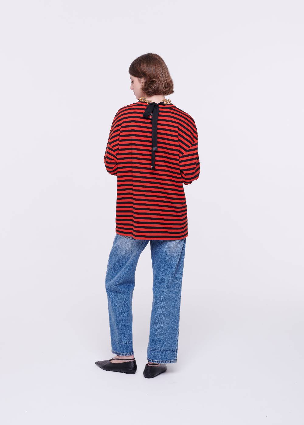 Plan C T-SHIRT A MANICHE LUNGHE A RIGHE Offerte