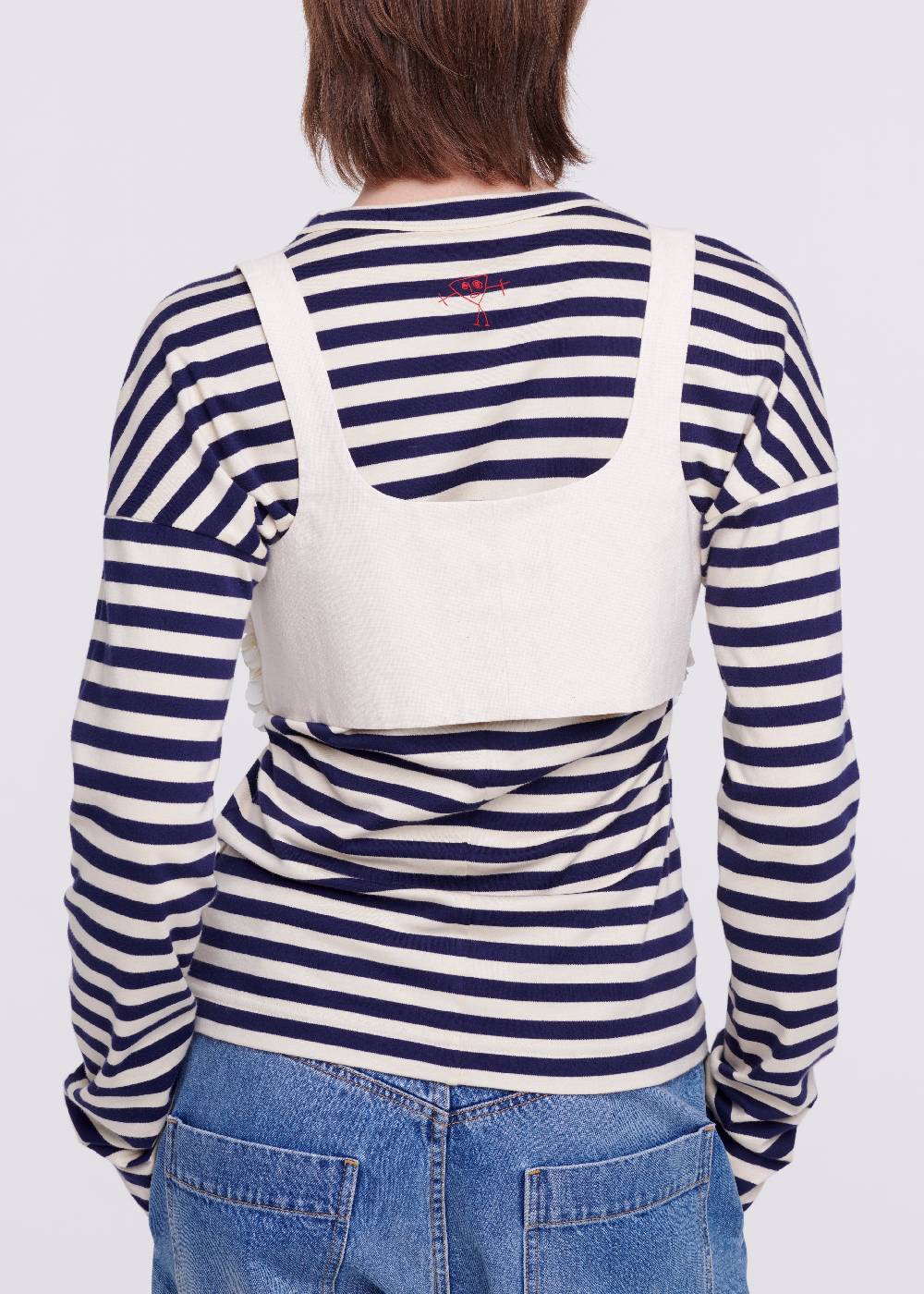 Plan C TOP A BUSTINO CON PAILLETTES COLOR CREMA Nuova