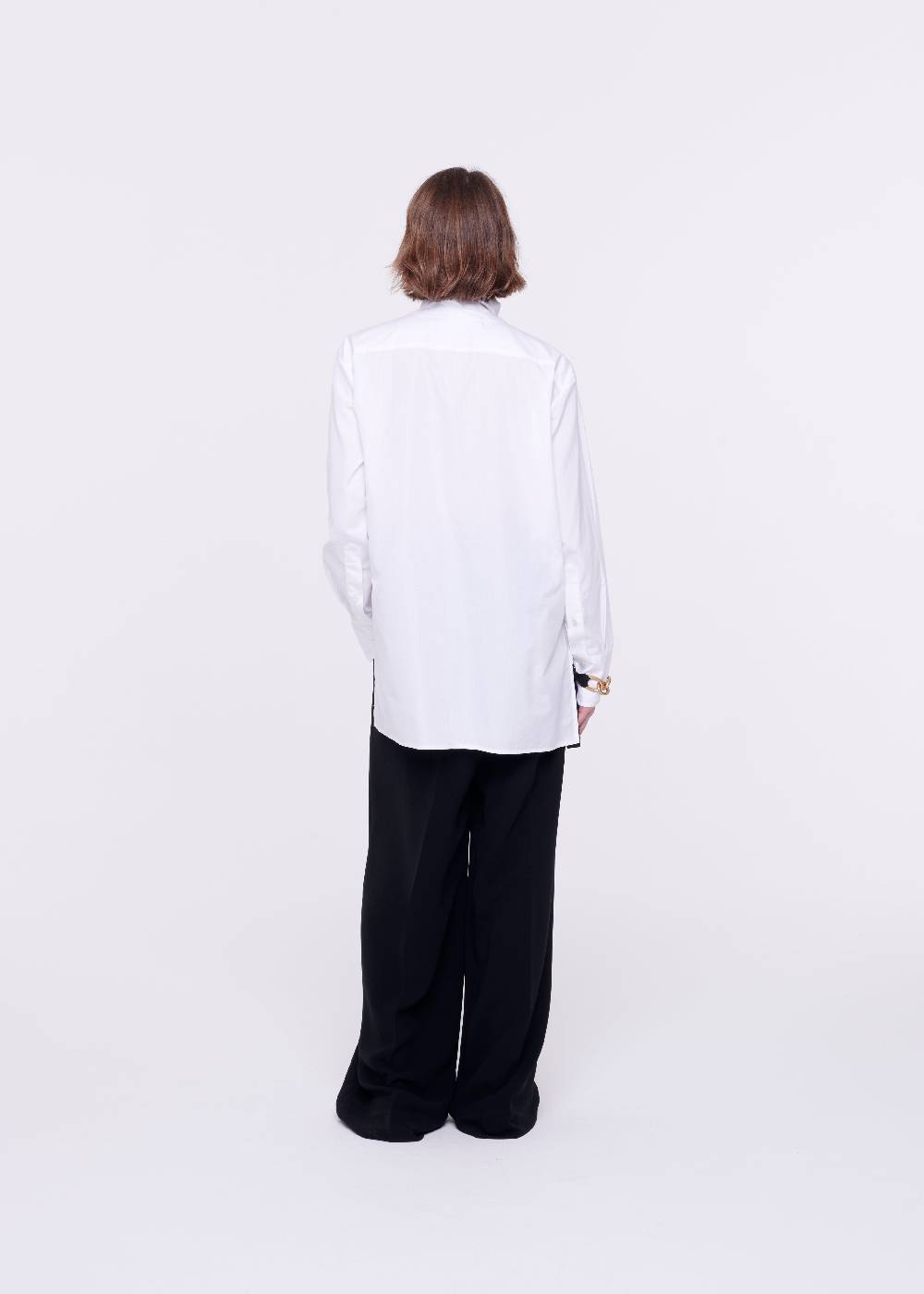 Plan C CAMICIA BIANCA DI COTONE CON FOULARD 2025