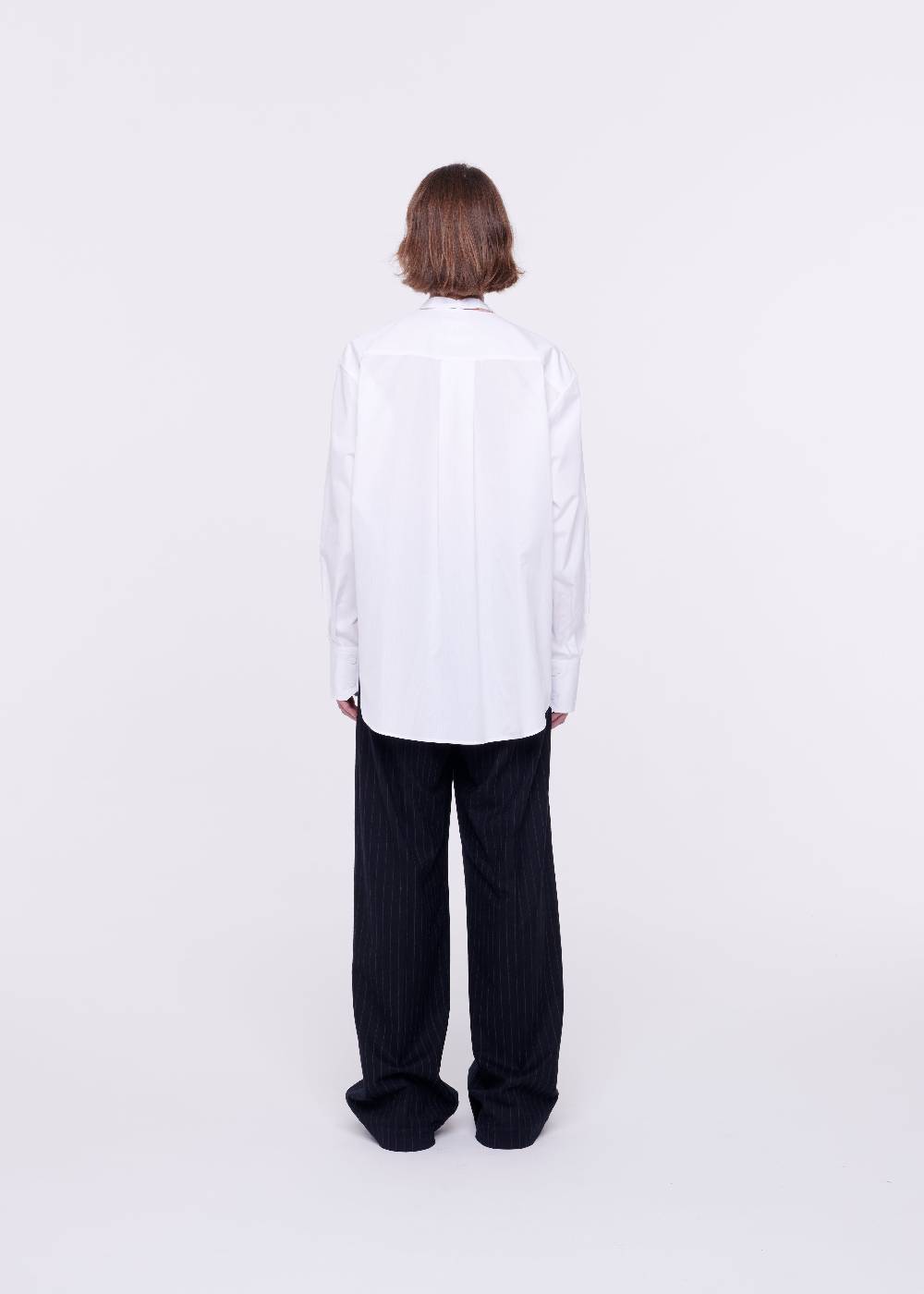 Plan C CAMICIA BIANCA DI COTONE CON PAPILLON Italy