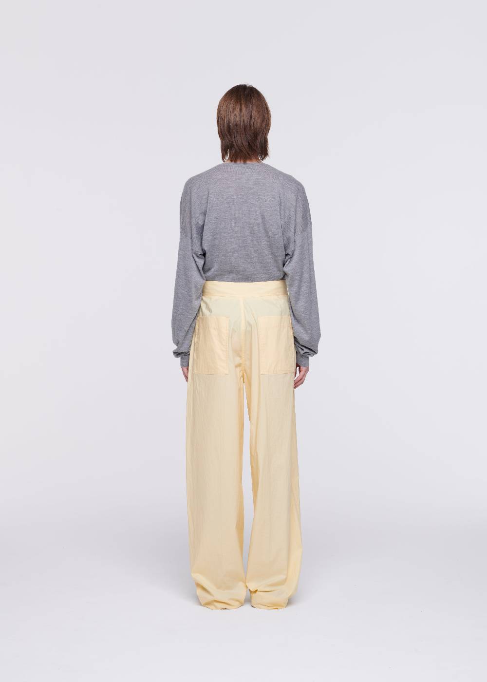 Plan C PANTALONI AMPI IN COTONE COLOR ZABAIONE Qualità Garantita