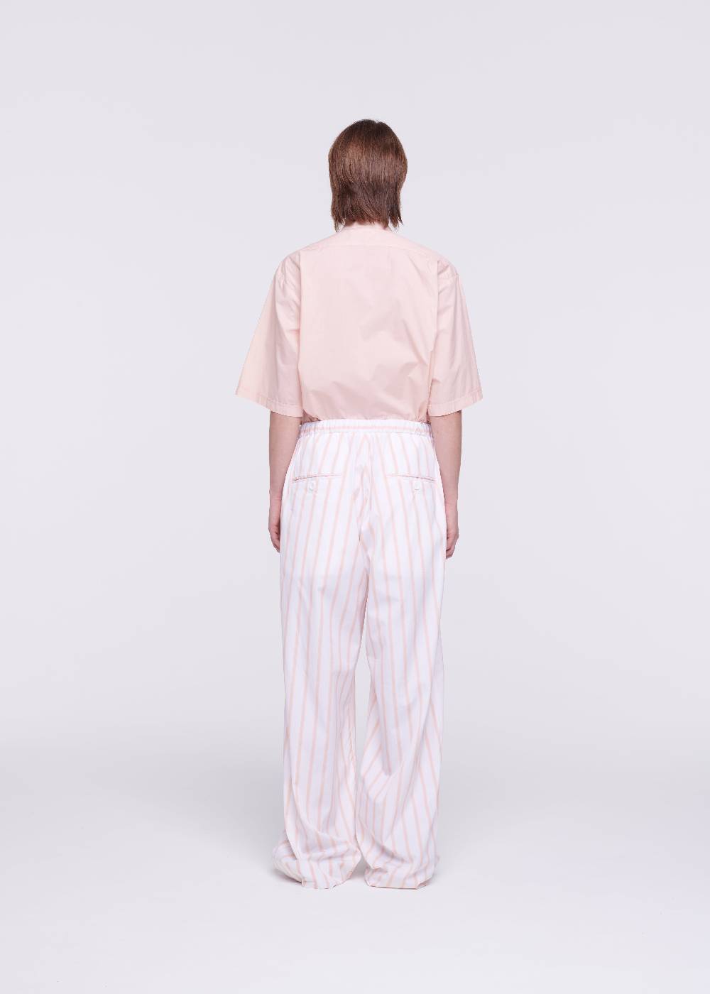 Plan C PANTALONI A RIGHE ROSA CON COULISSE Acquista Ora