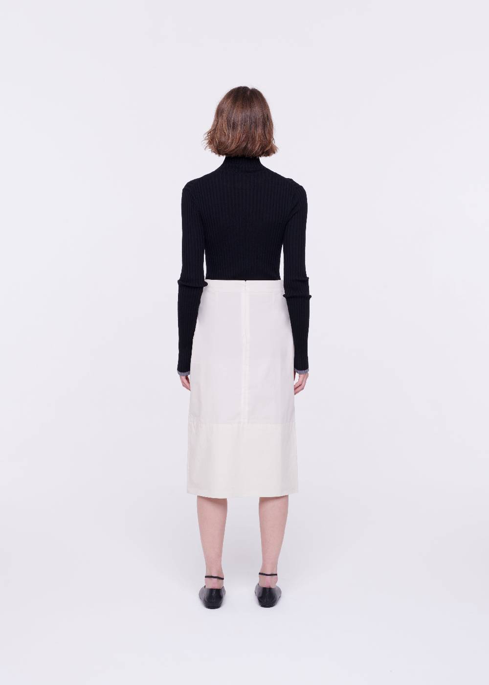 Plan C GONNA MIDI IN COTONE TECNICO CON RICAMO IN PAILLETTES Offerta
