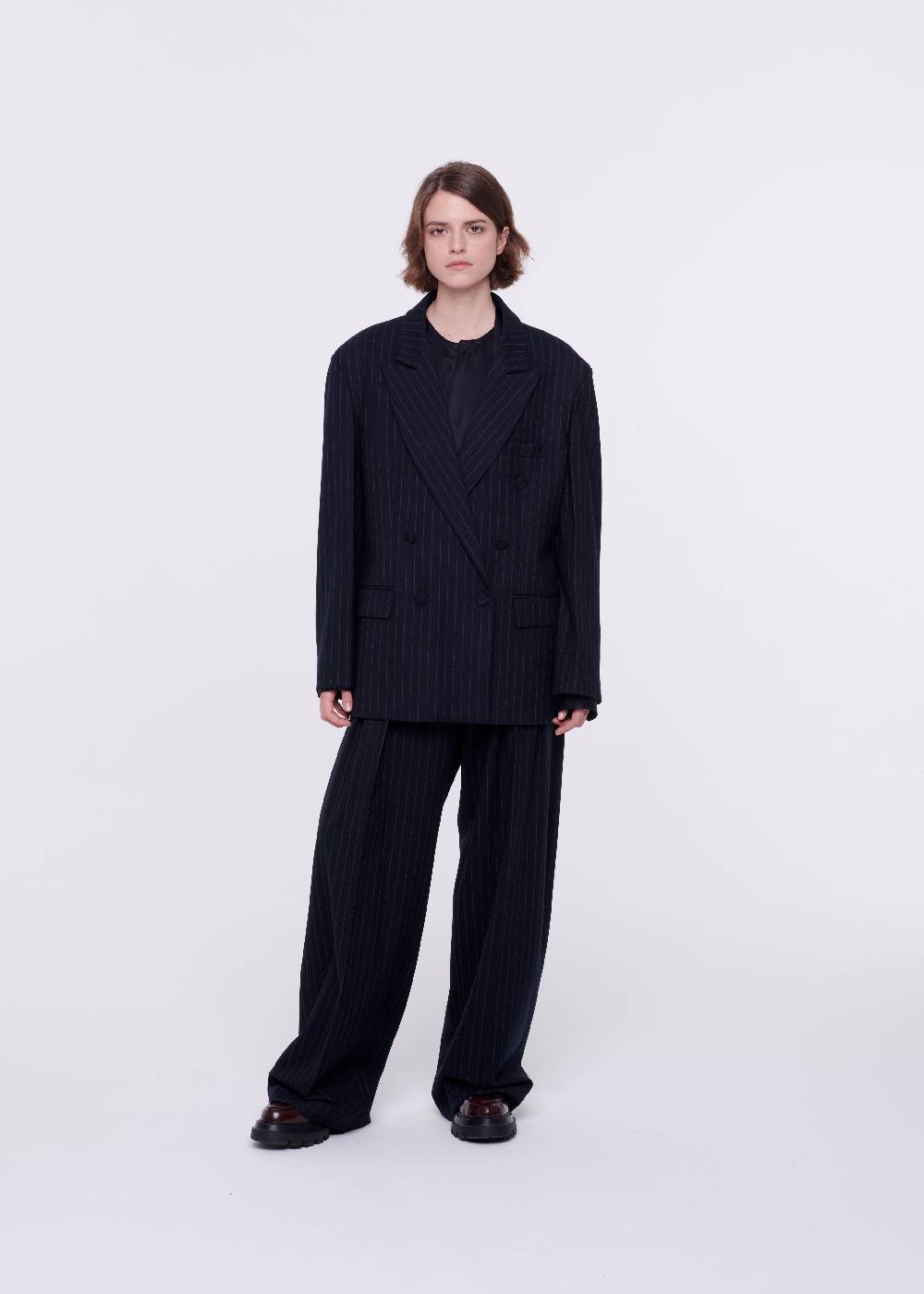 Plan C BLAZER DOPPIOPETTO GESSATO DI LANA Online