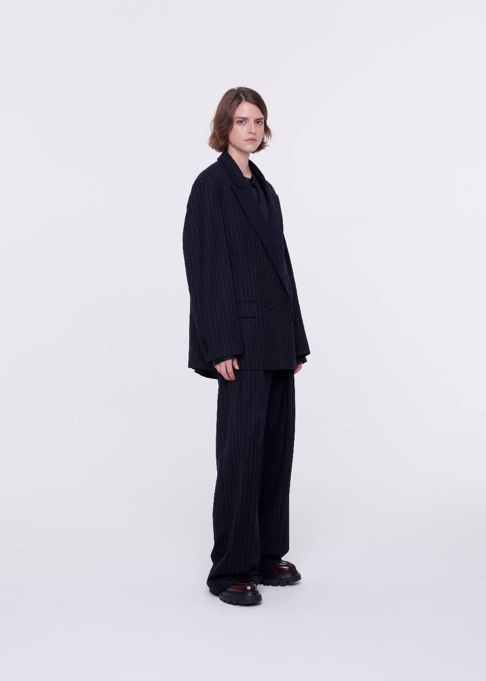 Plan C BLAZER DOPPIOPETTO GESSATO DI LANA Online